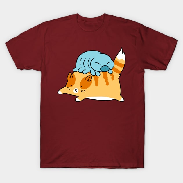 Waterbear and Orange Tabby Cat T-Shirt by saradaboru